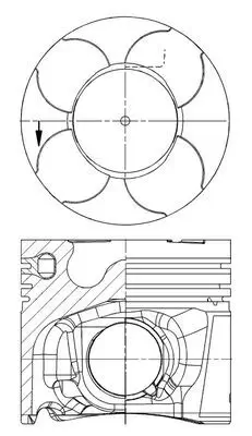 Kolben MAHLE 038 64 00