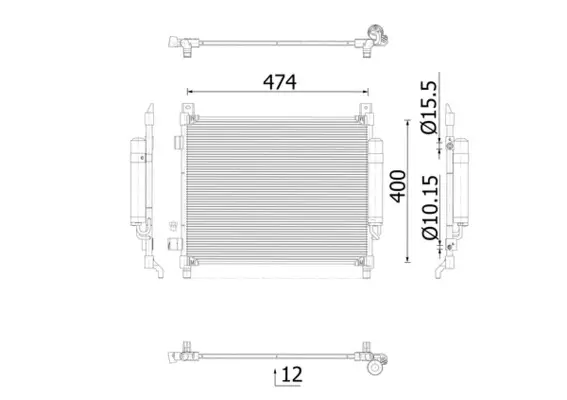 Kondensator, Klimaanlage MAHLE AC 1027 000S