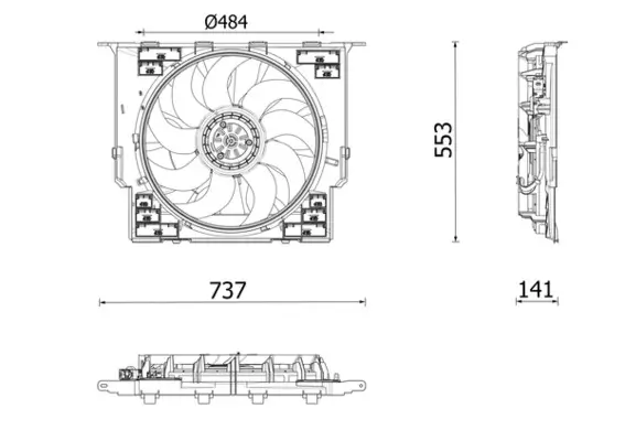 Lüfter, Motorkühlung MAHLE CFF 645 000P