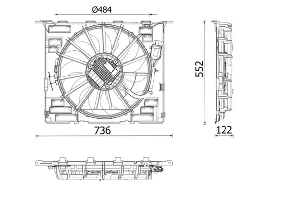 Lüfter, Motorkühlung MAHLE CFF 646 000P