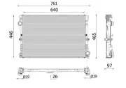 Kühler, Motorkühlung MAHLE CR 2640 001P