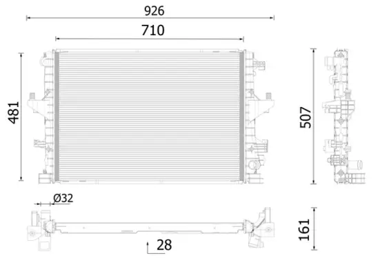 Kühler, Motorkühlung MAHLE CR 2746 000P