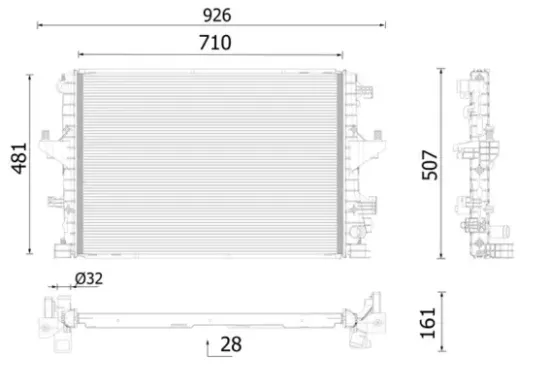 Kühler, Motorkühlung MAHLE CR 2746 000P Bild Kühler, Motorkühlung MAHLE CR 2746 000P
