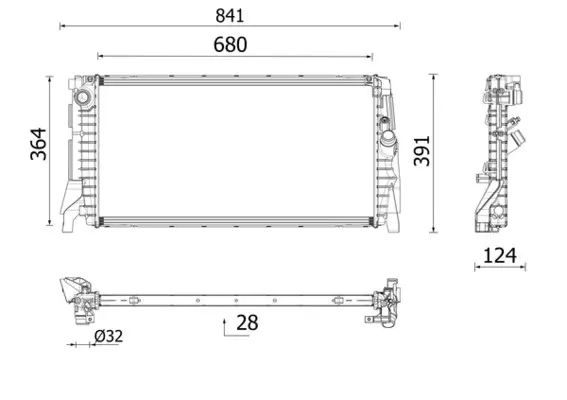 Kühler, Motorkühlung MAHLE CR 2747 000P