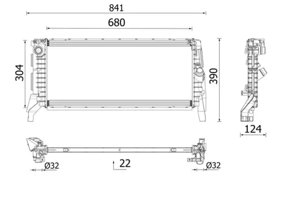 Kühler, Motorkühlung MAHLE CR 2748 000P