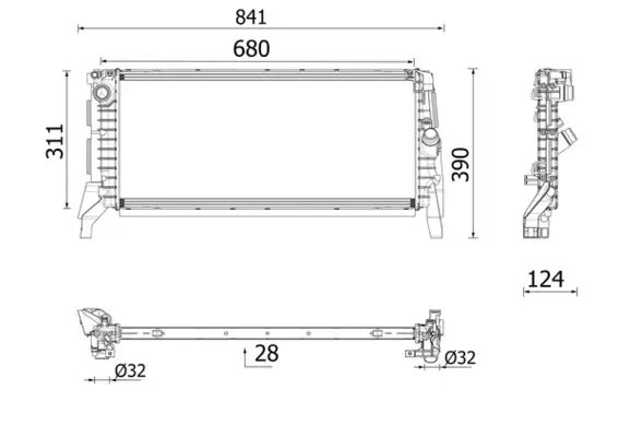 Kühler, Motorkühlung MAHLE CR 2749 000P