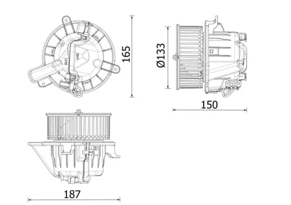 Innenraumgebläse 12 V MAHLE AB 325 000P