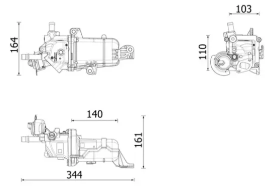 Kühler, Abgasrückführung MAHLE CE 49 000P Bild Kühler, Abgasrückführung MAHLE CE 49 000P