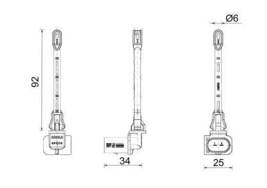 Sensor, Innenraumtemperatur MAHLE ASE 30 000P Bild Sensor, Innenraumtemperatur MAHLE ASE 30 000P
