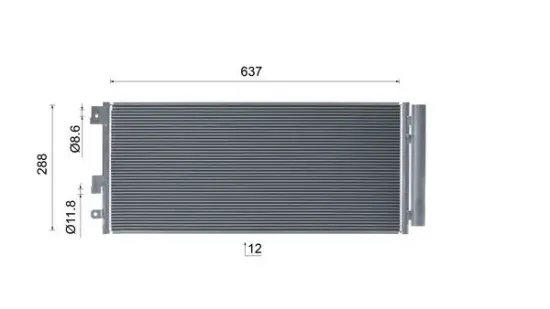 Kondensator, Klimaanlage MAHLE AC 1102 000S Bild Kondensator, Klimaanlage MAHLE AC 1102 000S