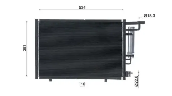 Kondensator, Klimaanlage MAHLE AC 8 000S Bild Kondensator, Klimaanlage MAHLE AC 8 000S