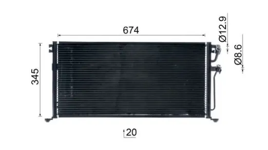 Kondensator, Klimaanlage MAHLE AC 485 001S Bild Kondensator, Klimaanlage MAHLE AC 485 001S
