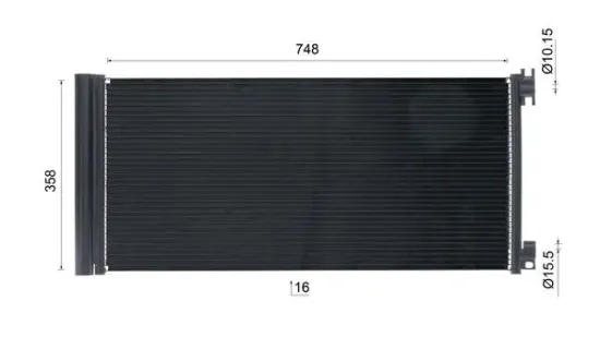 Kondensator, Klimaanlage MAHLE AC 945 000S Bild Kondensator, Klimaanlage MAHLE AC 945 000S