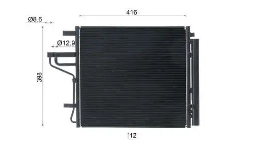 Kondensator, Klimaanlage MAHLE AC 1067 000S Bild Kondensator, Klimaanlage MAHLE AC 1067 000S