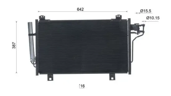 Kondensator, Klimaanlage MAHLE AC 1081 000S Bild Kondensator, Klimaanlage MAHLE AC 1081 000S