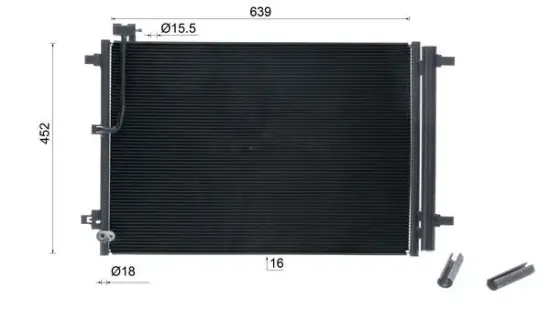 Kondensator, Klimaanlage MAHLE AC 1090 000S Bild Kondensator, Klimaanlage MAHLE AC 1090 000S