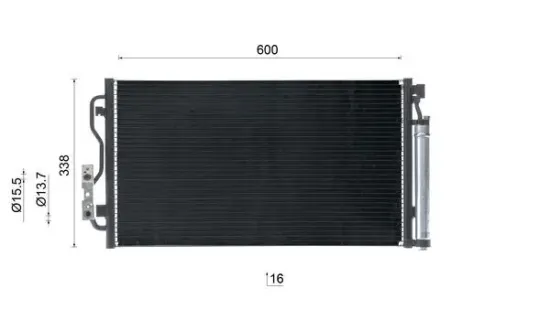 Kondensator, Klimaanlage MAHLE AC 1095 000S Bild Kondensator, Klimaanlage MAHLE AC 1095 000S