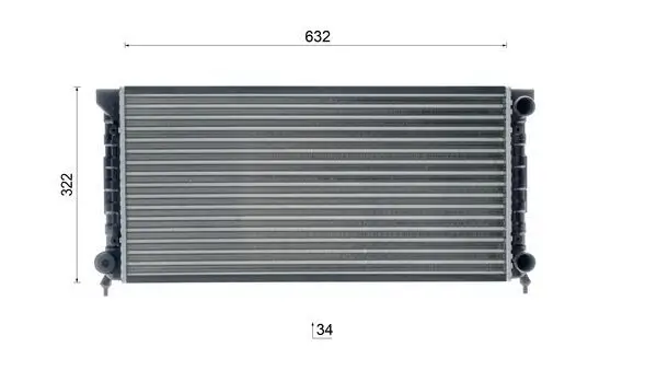 Kühler, Motorkühlung MAHLE CR 345 000S Bild Kühler, Motorkühlung MAHLE CR 345 000S