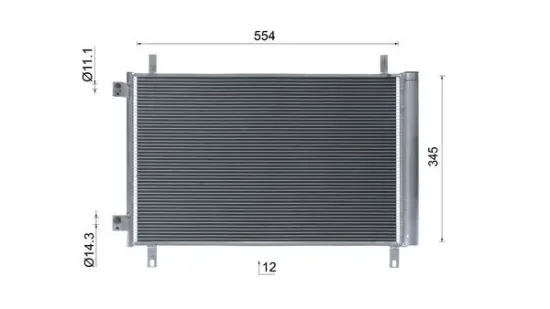 Kondensator, Klimaanlage MAHLE AC 1144 000S Bild Kondensator, Klimaanlage MAHLE AC 1144 000S