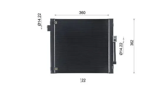 Kondensator, Klimaanlage MAHLE AC 1147 000S Bild Kondensator, Klimaanlage MAHLE AC 1147 000S