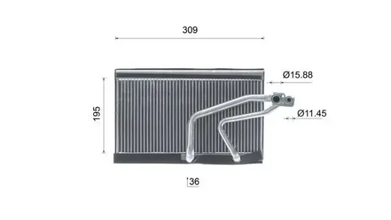 Verdampfer, Klimaanlage MAHLE AE 114 000S Bild Verdampfer, Klimaanlage MAHLE AE 114 000S