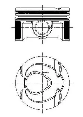 Kolben MAHLE 001 PI 00163 000