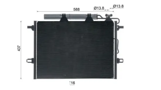 Kondensator, Klimaanlage MAHLE AC 318 001S Bild Kondensator, Klimaanlage MAHLE AC 318 001S