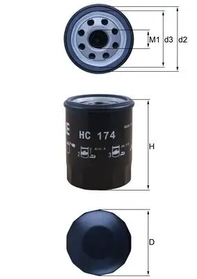 Hydraulikfilter, Automatikgetriebe MAHLE HC 174