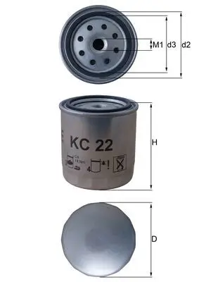 Kraftstofffilter MAHLE KC 22