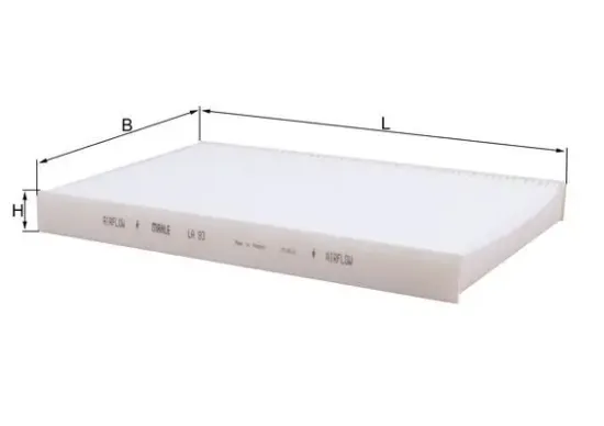 Filter, Innenraumluft MAHLE LA 93 Bild Filter, Innenraumluft MAHLE LA 93