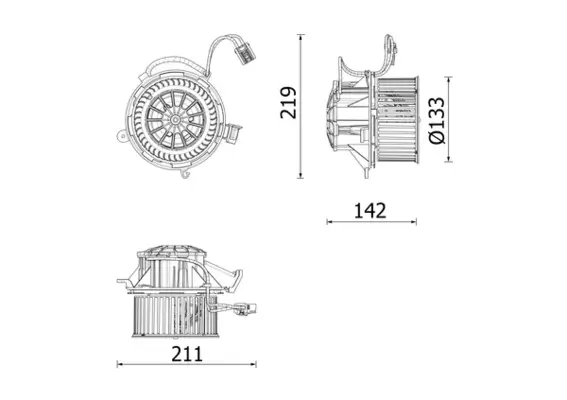 Innenraumgebläse 12 V MAHLE AB 318 000P