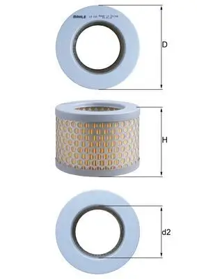 Luftfilter MAHLE LX 192 Bild Luftfilter MAHLE LX 192