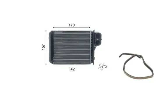 Wärmetauscher, Innenraumheizung MAHLE AH 333 000S Bild Wärmetauscher, Innenraumheizung MAHLE AH 333 000S