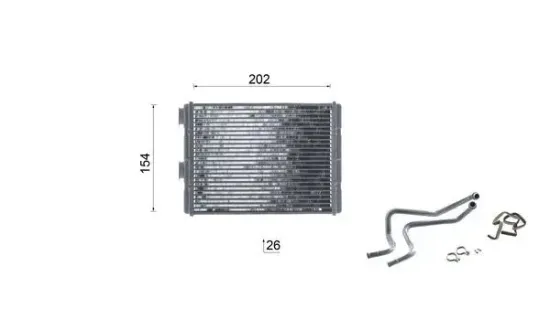 Wärmetauscher, Innenraumheizung MAHLE AH 327 000S Bild Wärmetauscher, Innenraumheizung MAHLE AH 327 000S