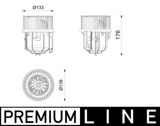 Innenraumgebläse 12 V MAHLE AB 416 000P Bild Innenraumgebläse 12 V MAHLE AB 416 000P