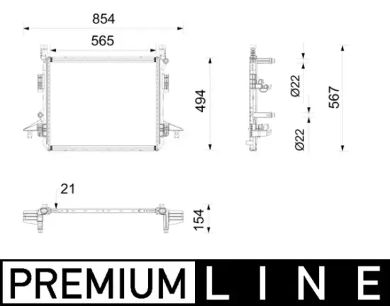 Kühler, Antriebsbatterie MAHLE CRE 10 000P Bild Kühler, Antriebsbatterie MAHLE CRE 10 000P