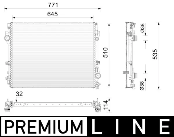 Kühler, Motorkühlung MAHLE CR 2787 000P