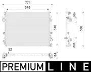 Kühler, Motorkühlung MAHLE CR 2787 000P