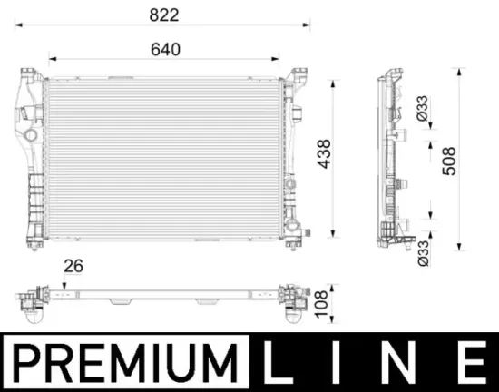 Kühler, Motorkühlung MAHLE CR 2786 000P Bild Kühler, Motorkühlung MAHLE CR 2786 000P