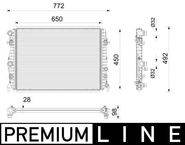 Kühler, Motorkühlung MAHLE CR 2785 000P