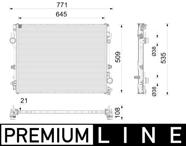Kühler, Motorkühlung MAHLE CR 2777 000P