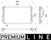 Kühler, Motorkühlung MAHLE CR 2775 000P