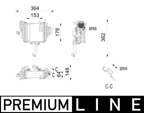 Ladeluftkühler MAHLE CI 737 000P