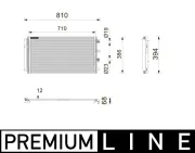Kondensator, Klimaanlage MAHLE AC 1208 000P