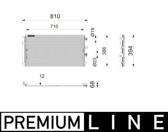 Kondensator, Klimaanlage MAHLE AC 1212 000P Bild Kondensator, Klimaanlage MAHLE AC 1212 000P