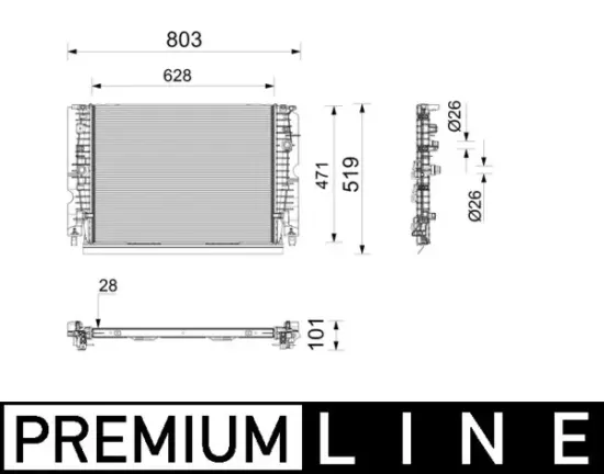 Kühler, Motorkühlung MAHLE CRE 13 000P Bild Kühler, Motorkühlung MAHLE CRE 13 000P