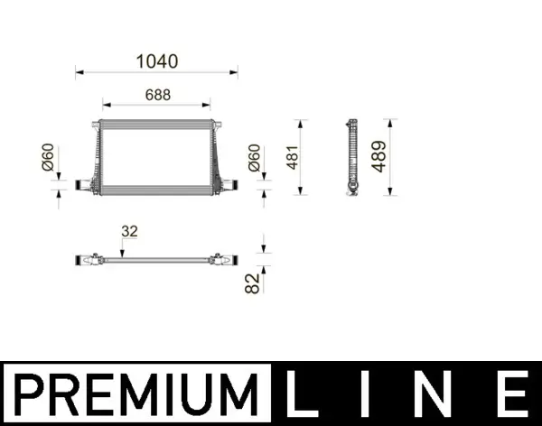 Ladeluftkühler MAHLE CI 743 000P
