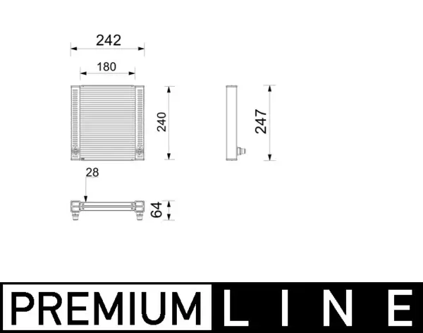 Kühler, Motorkühlung MAHLE CR 2799 000P