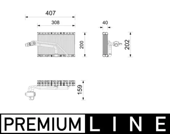 Verdampfer, Klimaanlage MAHLE AE 266 000P Bild Verdampfer, Klimaanlage MAHLE AE 266 000P