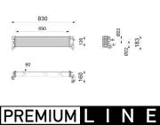 Kühler, Motorkühlung MAHLE CR 2806 000P